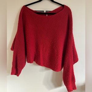 Free People Asymmetrical Crop Sweater